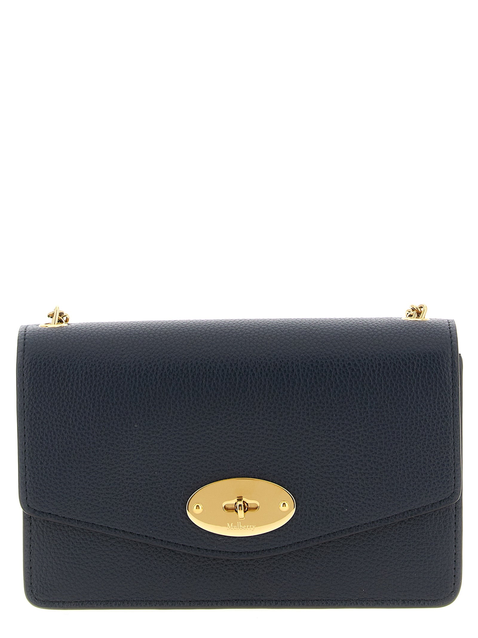 Mulberry Blue Calfskin Leather Crossbody Bag
