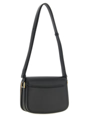 Ami Paris Black Calf Leather Crossbody Bag
