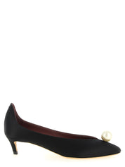 Magda Butrym Black Viscose Silk Pumps