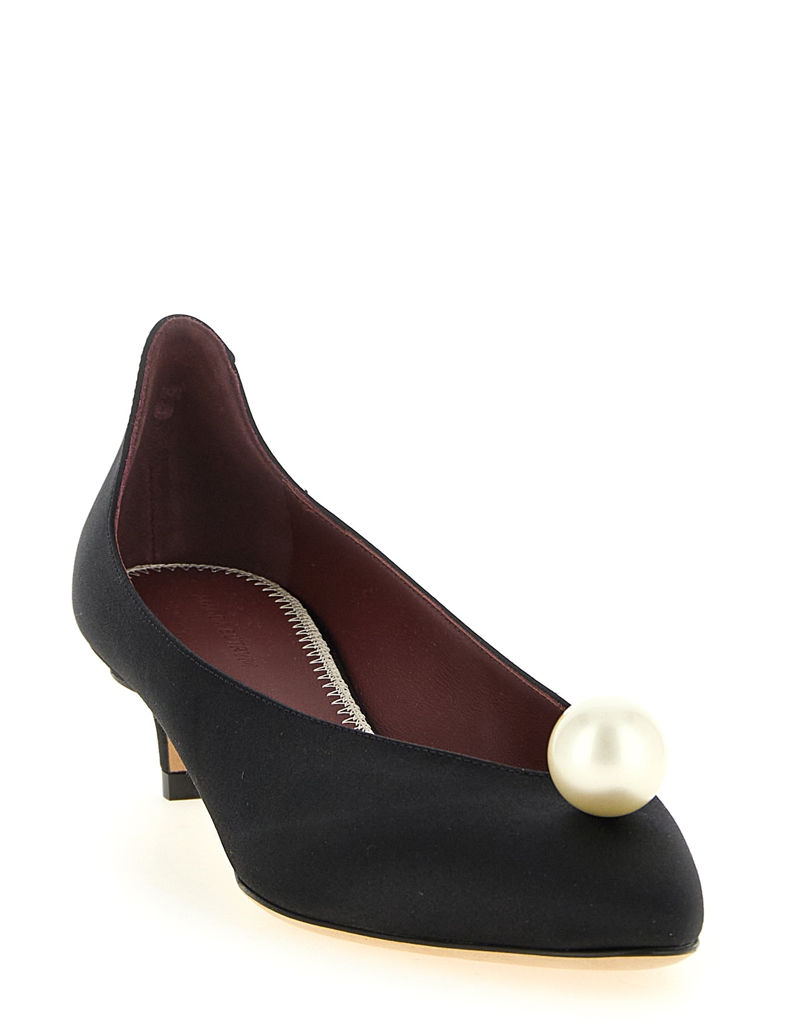 Magda Butrym Black Viscose Silk Pumps