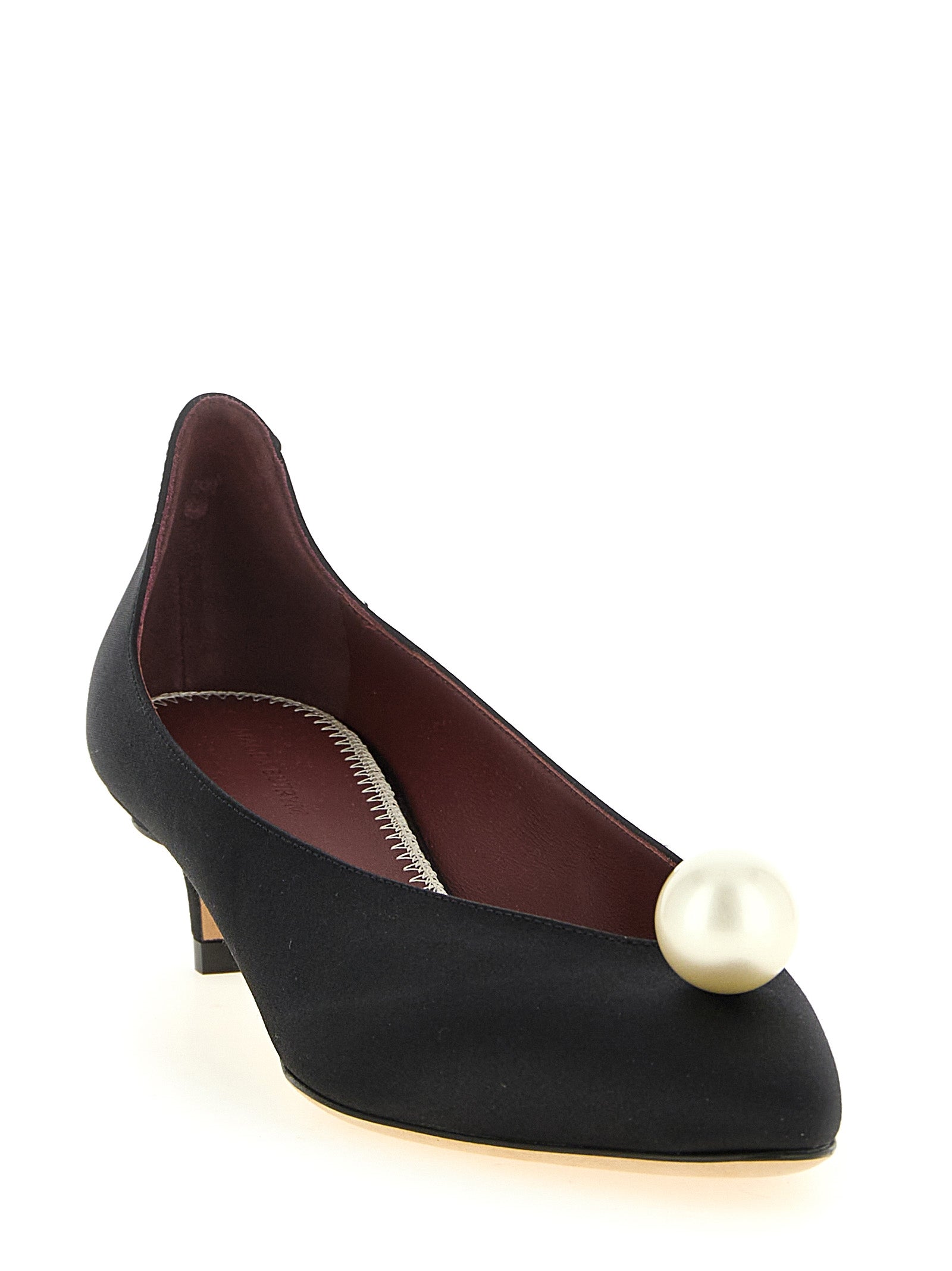 Magda Butrym Black Viscose Silk Pumps