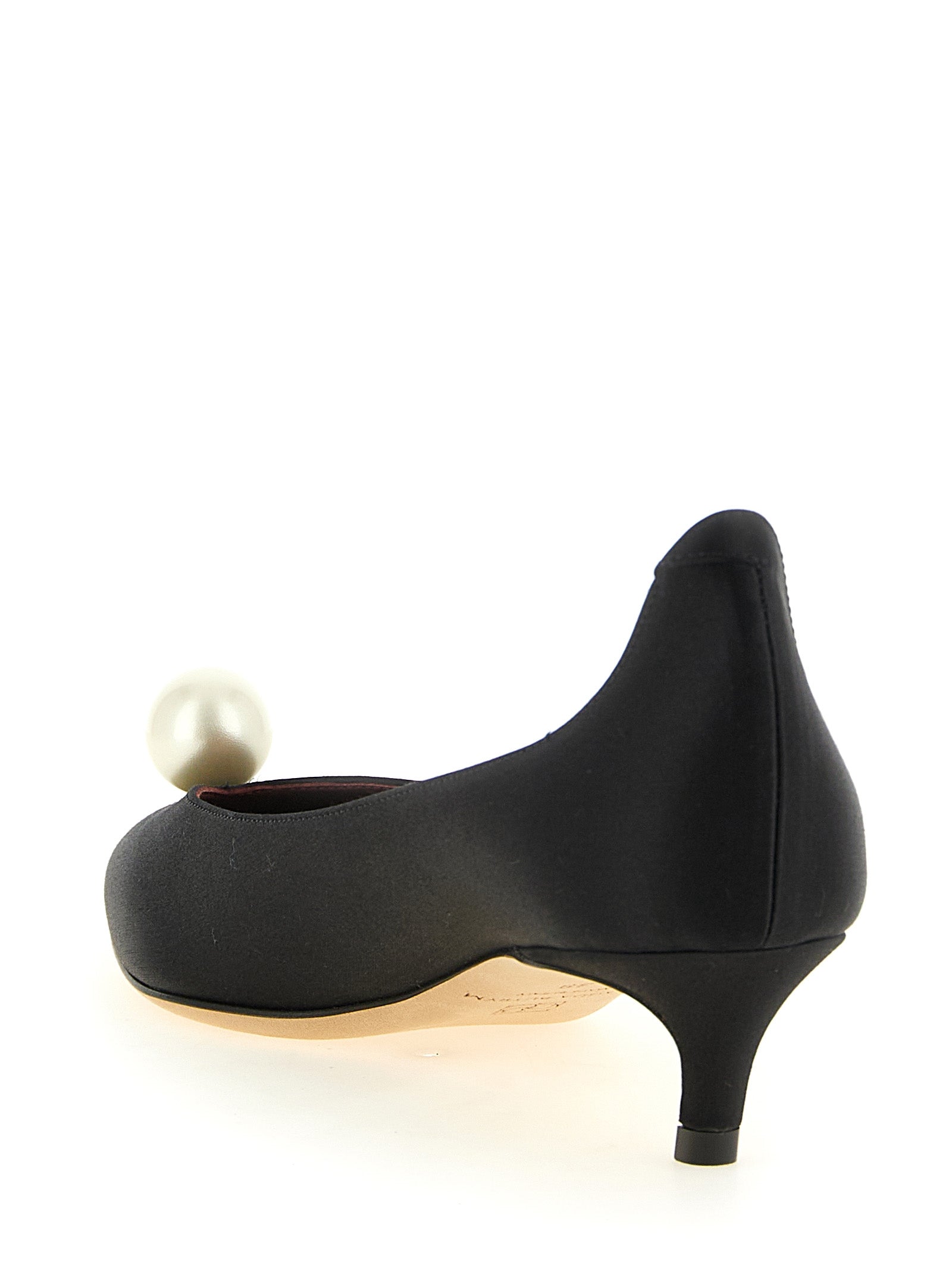 Magda Butrym Black Viscose Silk Pumps