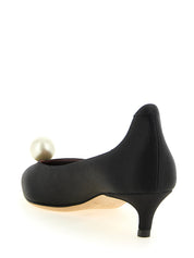 Magda Butrym Black Viscose Silk Pumps