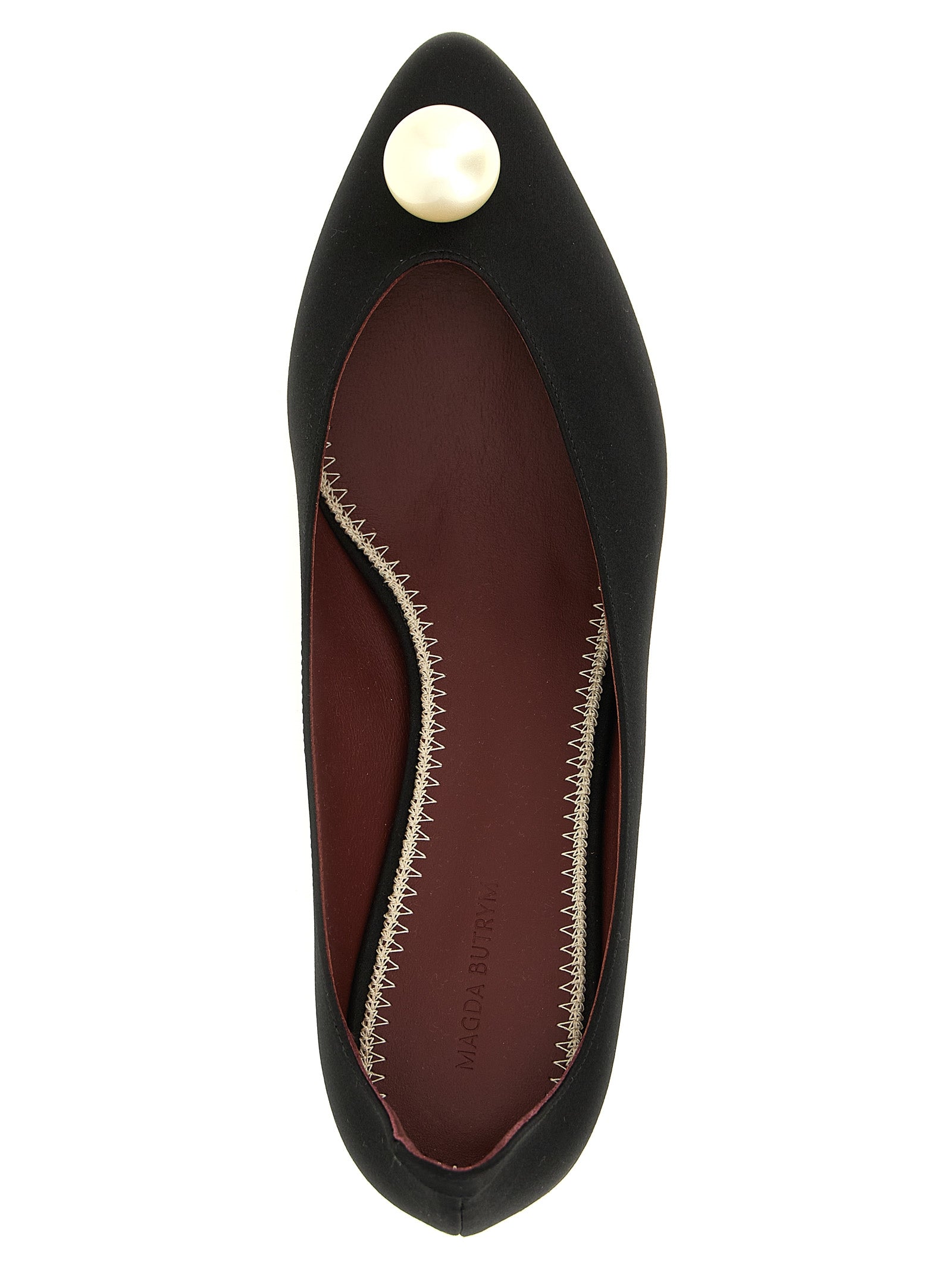 Magda Butrym Black Viscose Silk Pumps