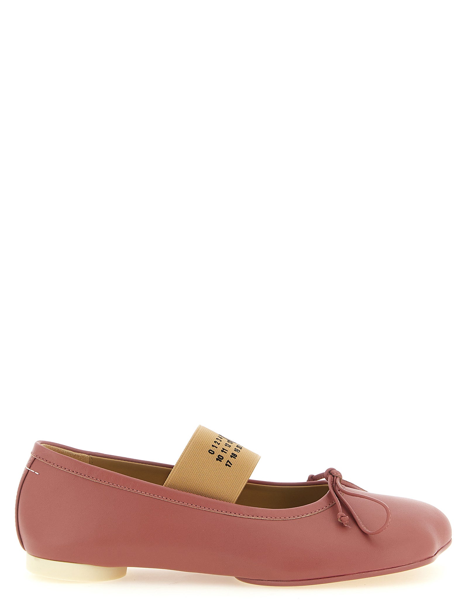 MM6 Maison Margiela Pink Sheepskin Ballet Flats
