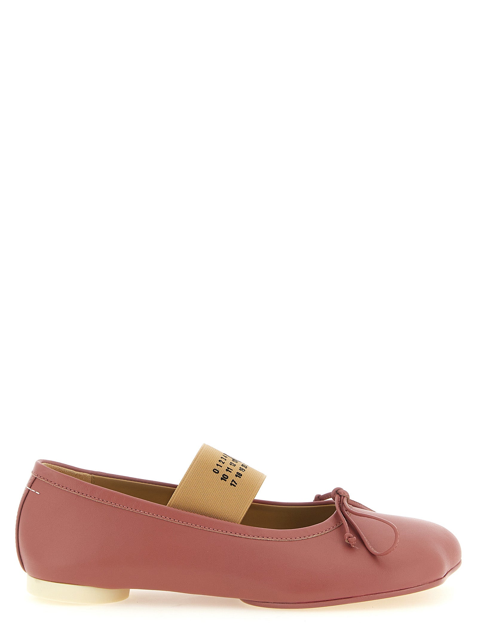 MM6 Maison Margiela Pink Sheepskin Ballet Flats