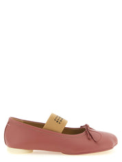 MM6 Maison Margiela Pink Sheepskin Ballet Flats