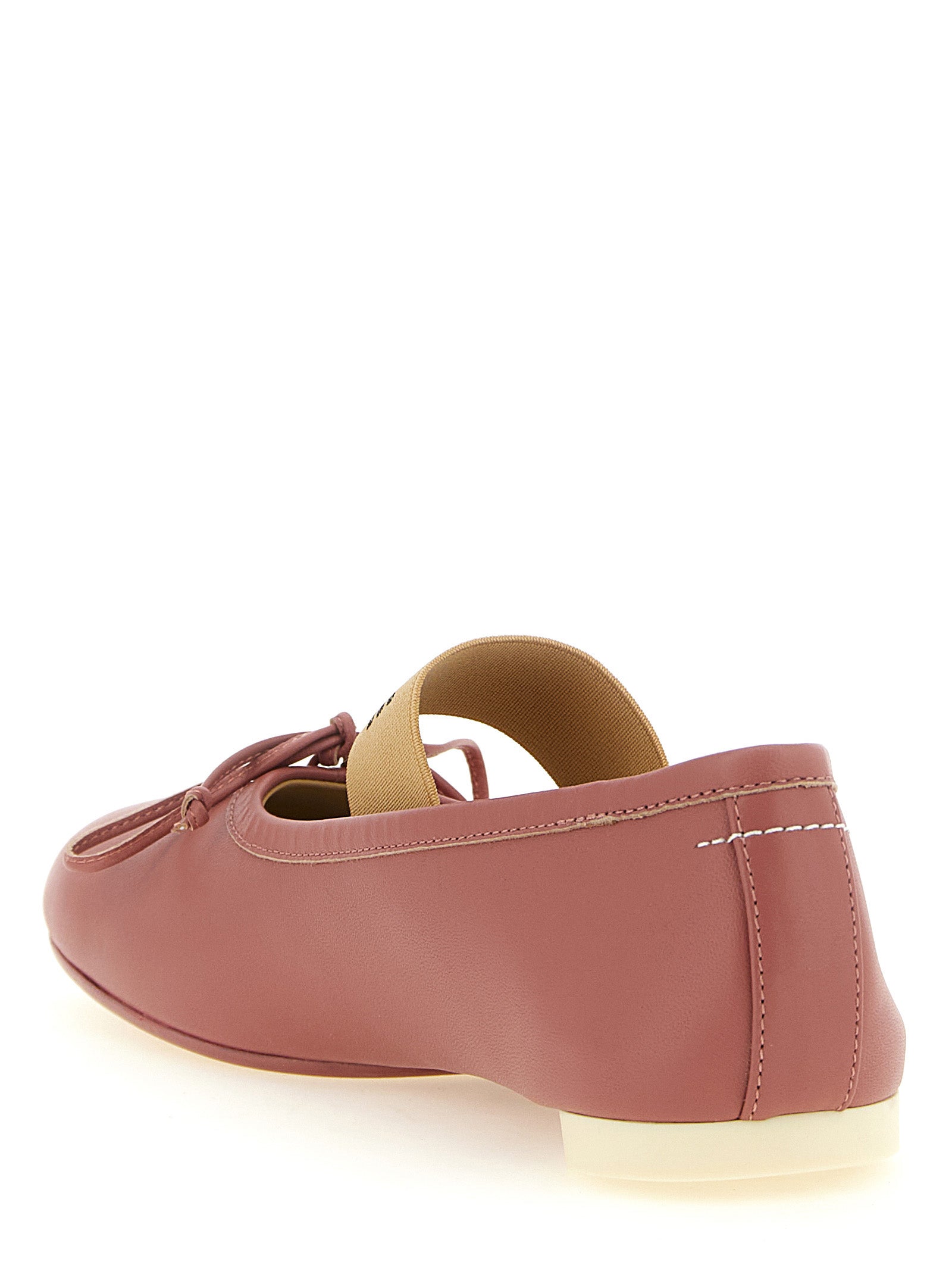MM6 Maison Margiela Pink Sheepskin Ballet Flats
