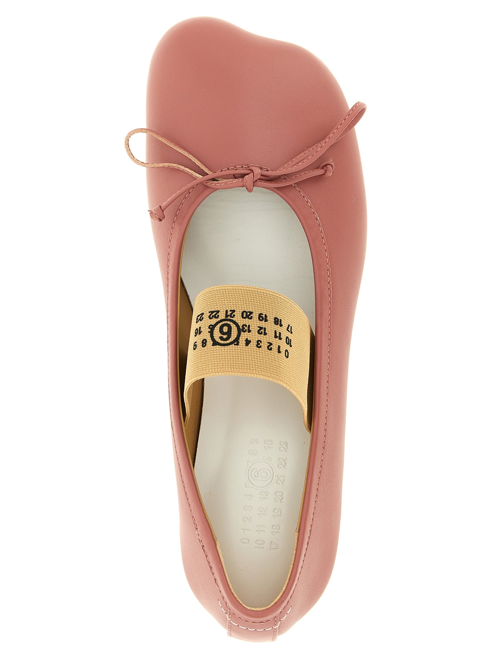 MM6 Maison Margiela Pink Sheepskin Ballet Flats