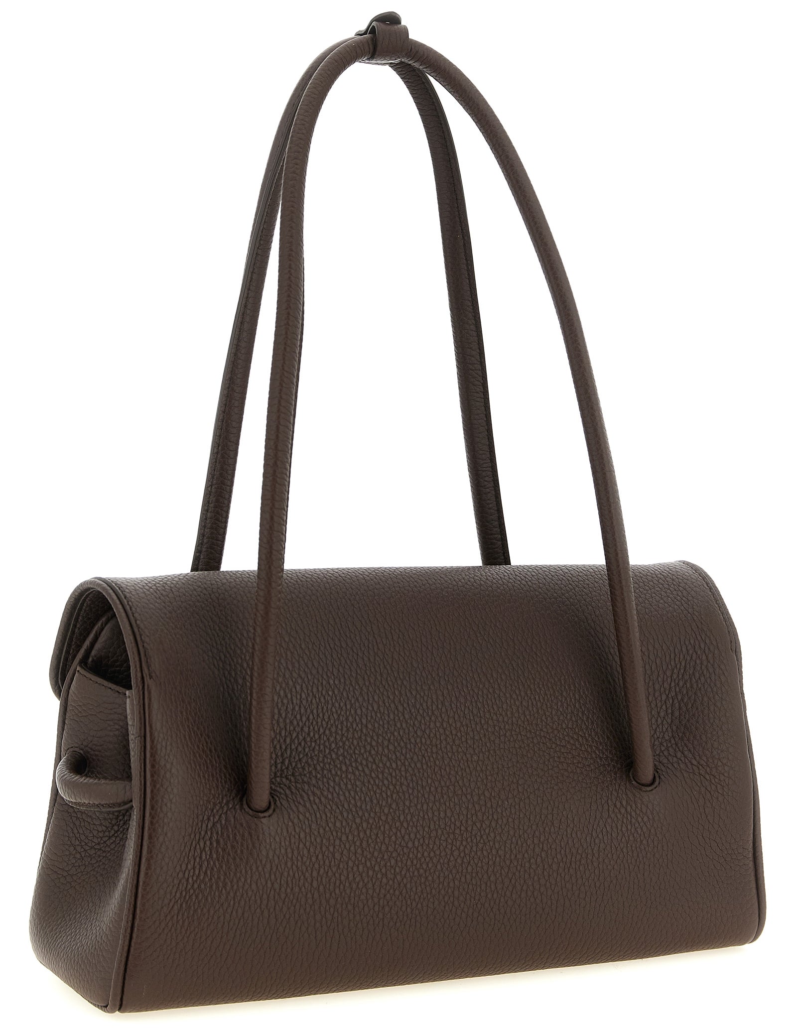 Jacquemus Brown Calfskin Leather Shoulder Bag