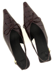 Jacquemus Bordeaux Calfskin Slingbacks