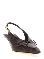 Jacquemus Bordeaux Calfskin Slingbacks