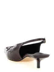 Jacquemus Bordeaux Calfskin Slingbacks