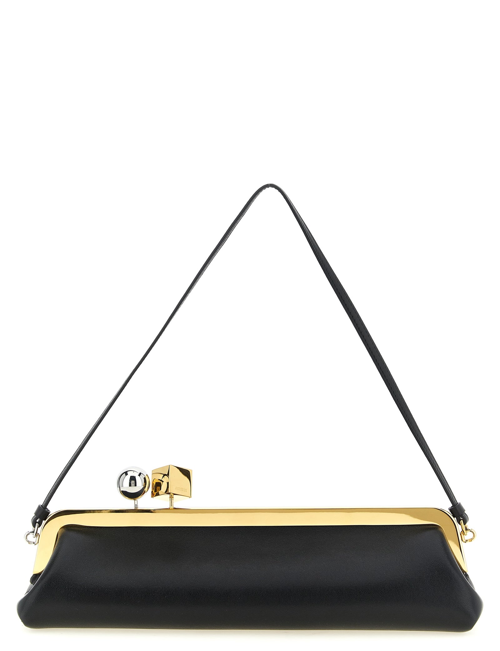 Jacquemus Black Lamb Leather Clutch Bag