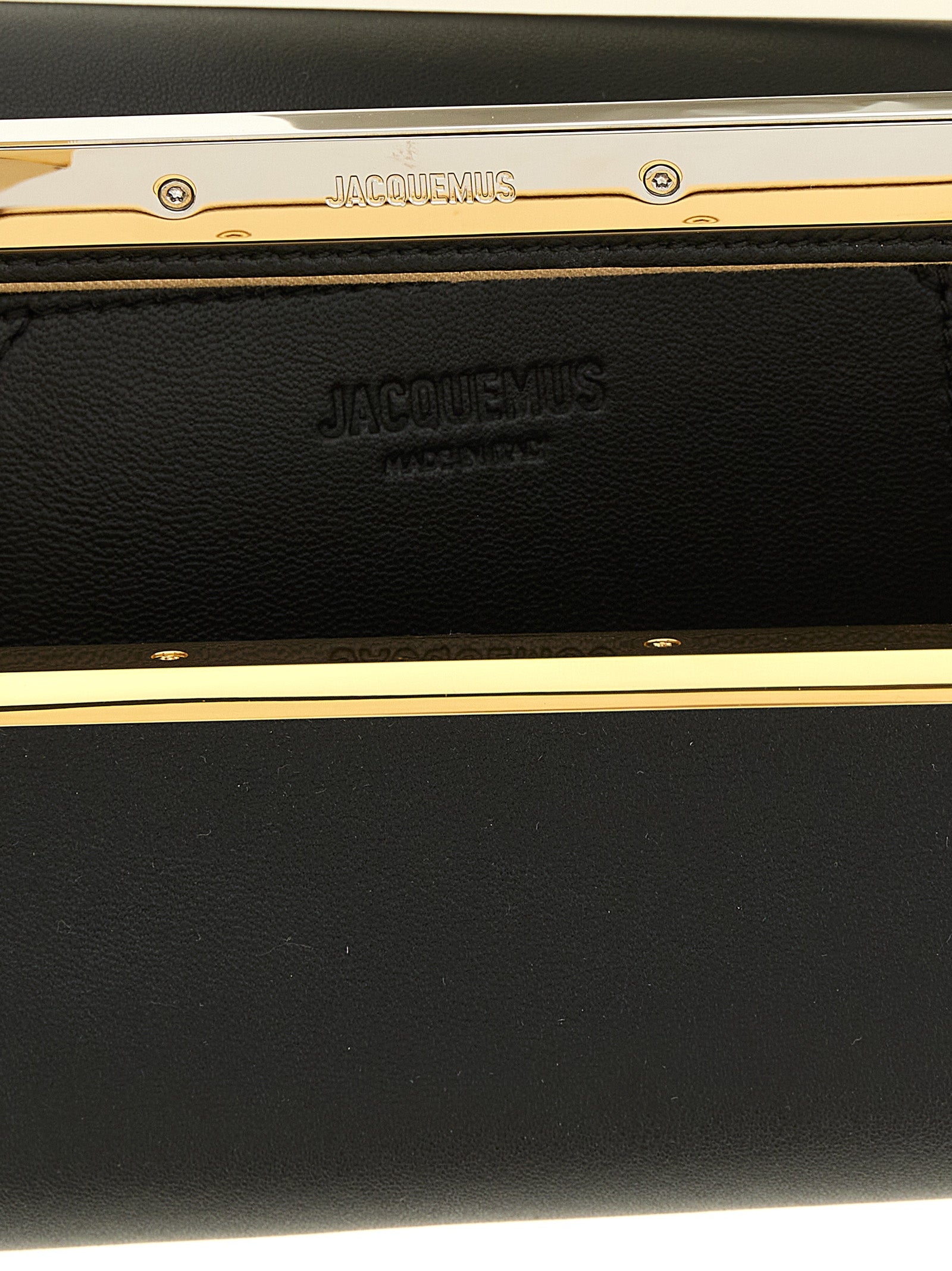 Jacquemus Black Lamb Leather Clutch Bag