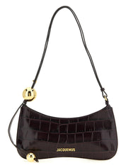 Jacquemus Bordeaux Calfskin Shoulder Bags