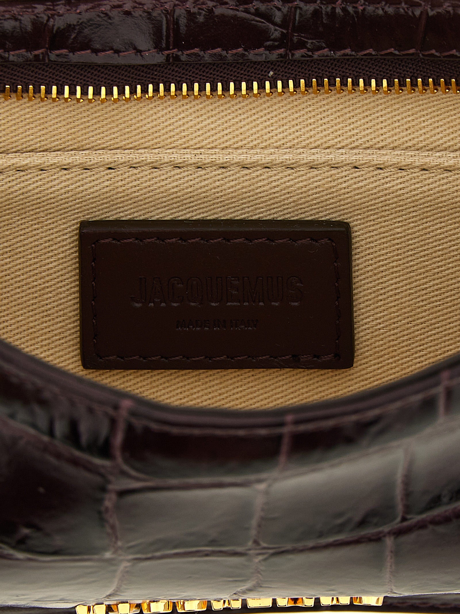 Jacquemus Bordeaux Calfskin Shoulder Bags