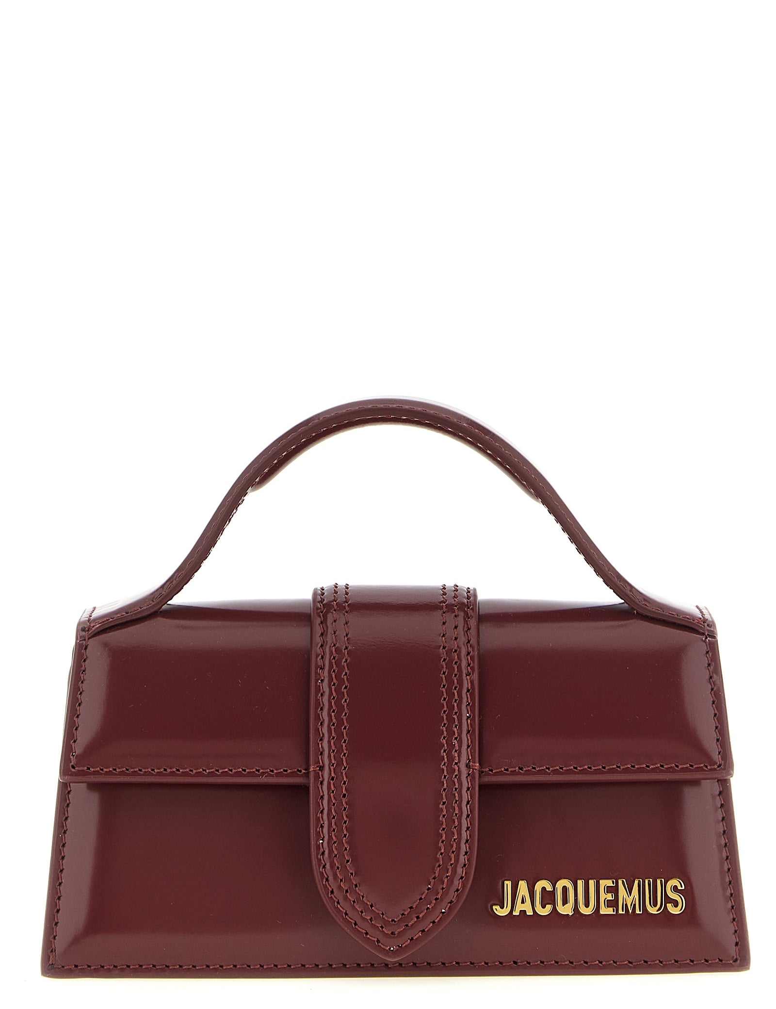 Jacquemus Bordeaux Calfskin Handbag