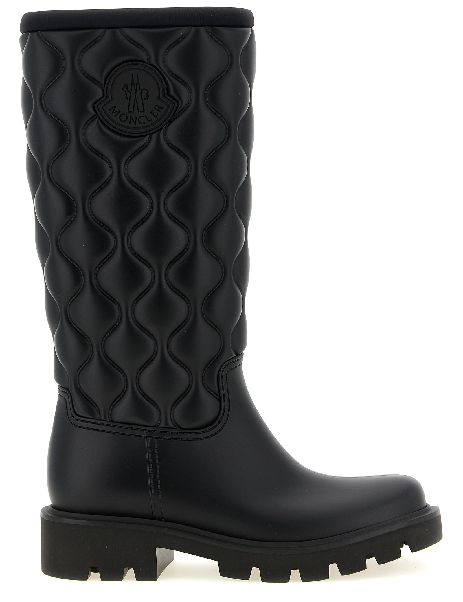 Moncler Black PVC Over The Knee Boots