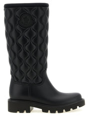 Moncler Black PVC Over The Knee Boots