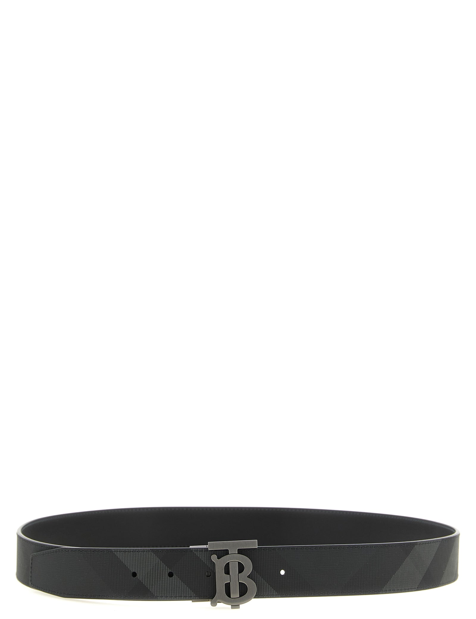 Burberry Black Polyurethane Reversible Belt
