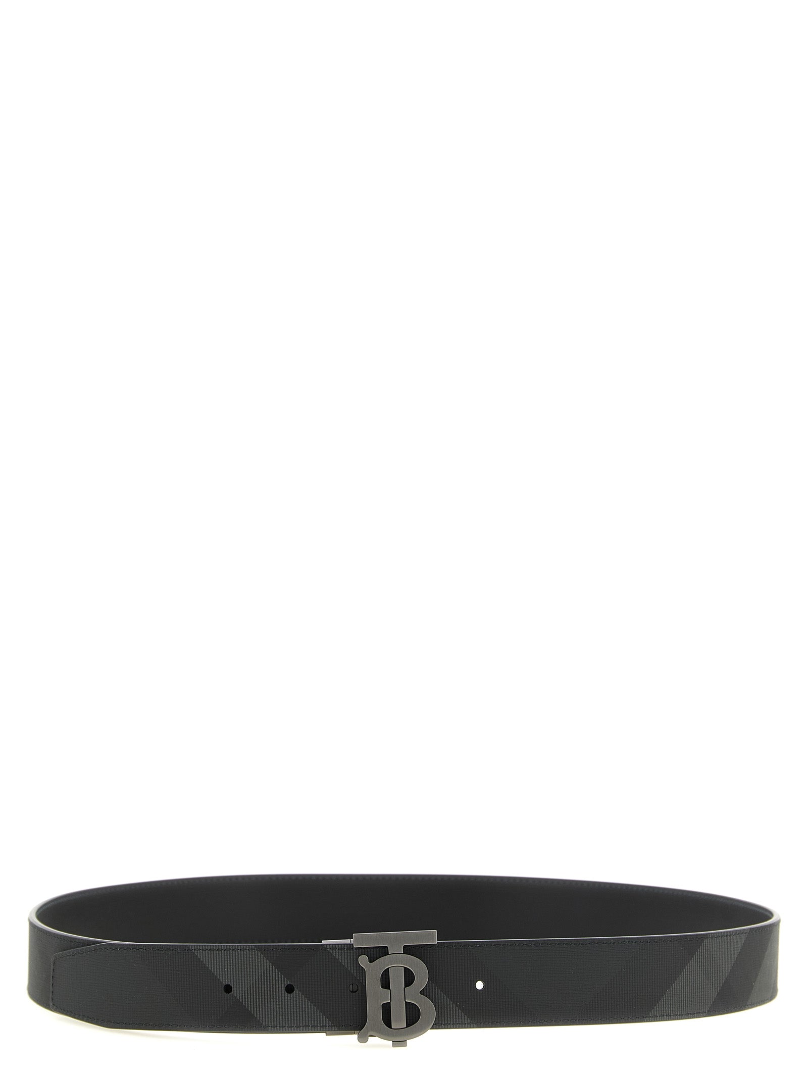Burberry Black Polyurethane Reversible Belt