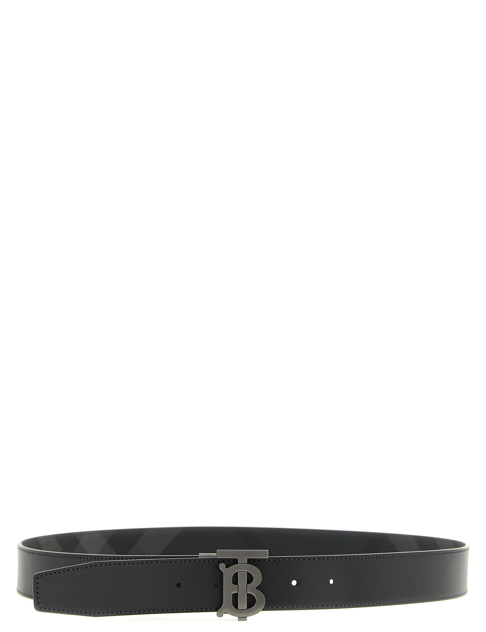Burberry Black Polyurethane Reversible Belt