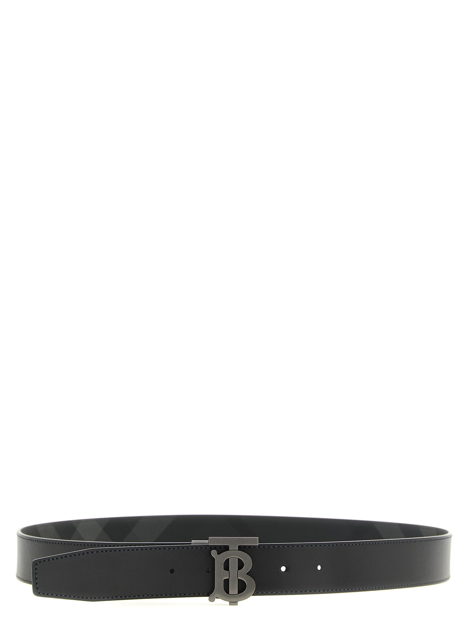 Burberry Black Polyurethane Reversible Belt