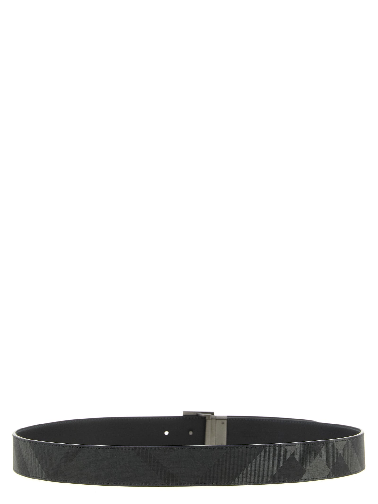Burberry Black Polyurethane Reversible Belt