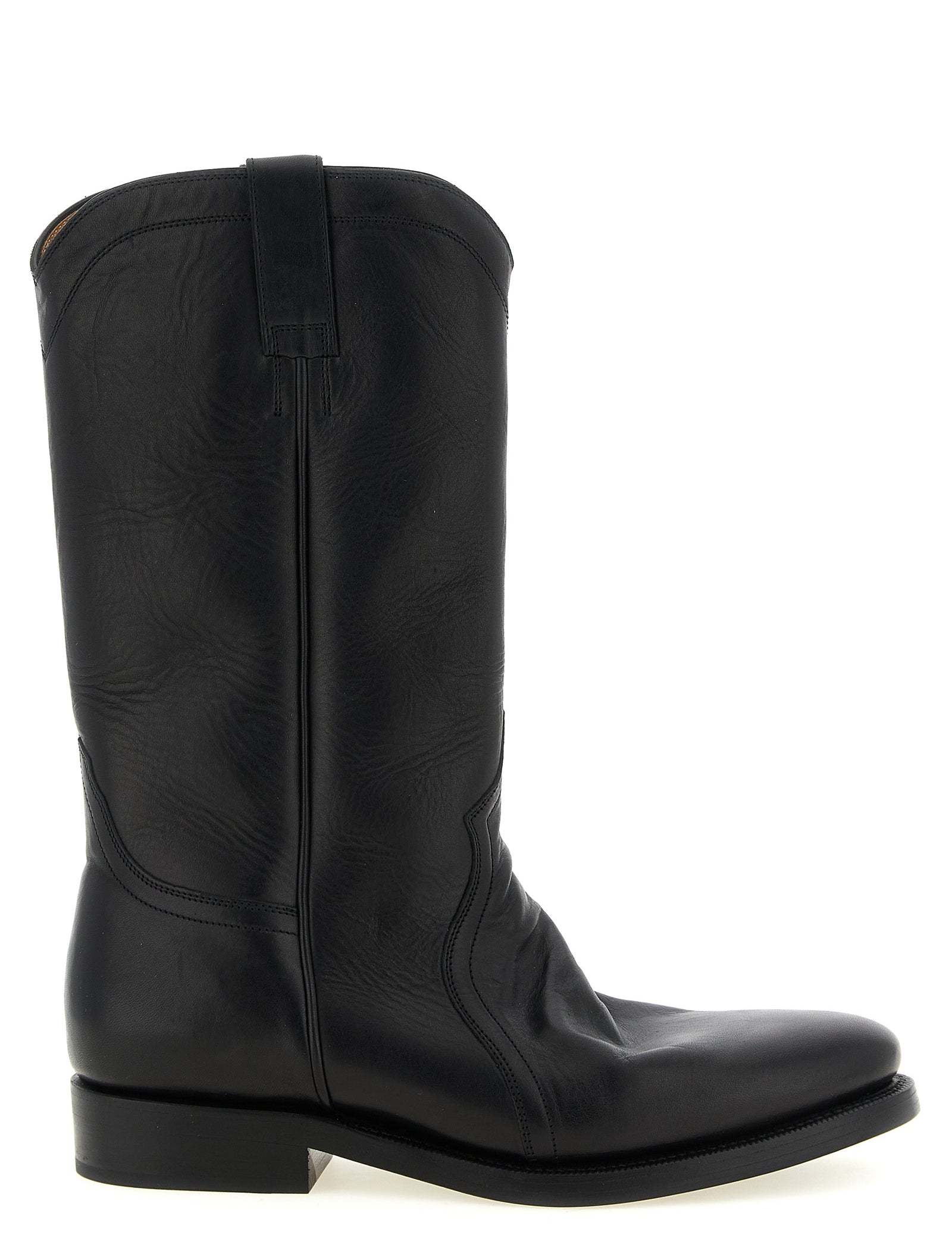 Jil Sander Black Calfskin Over The Knee Boots