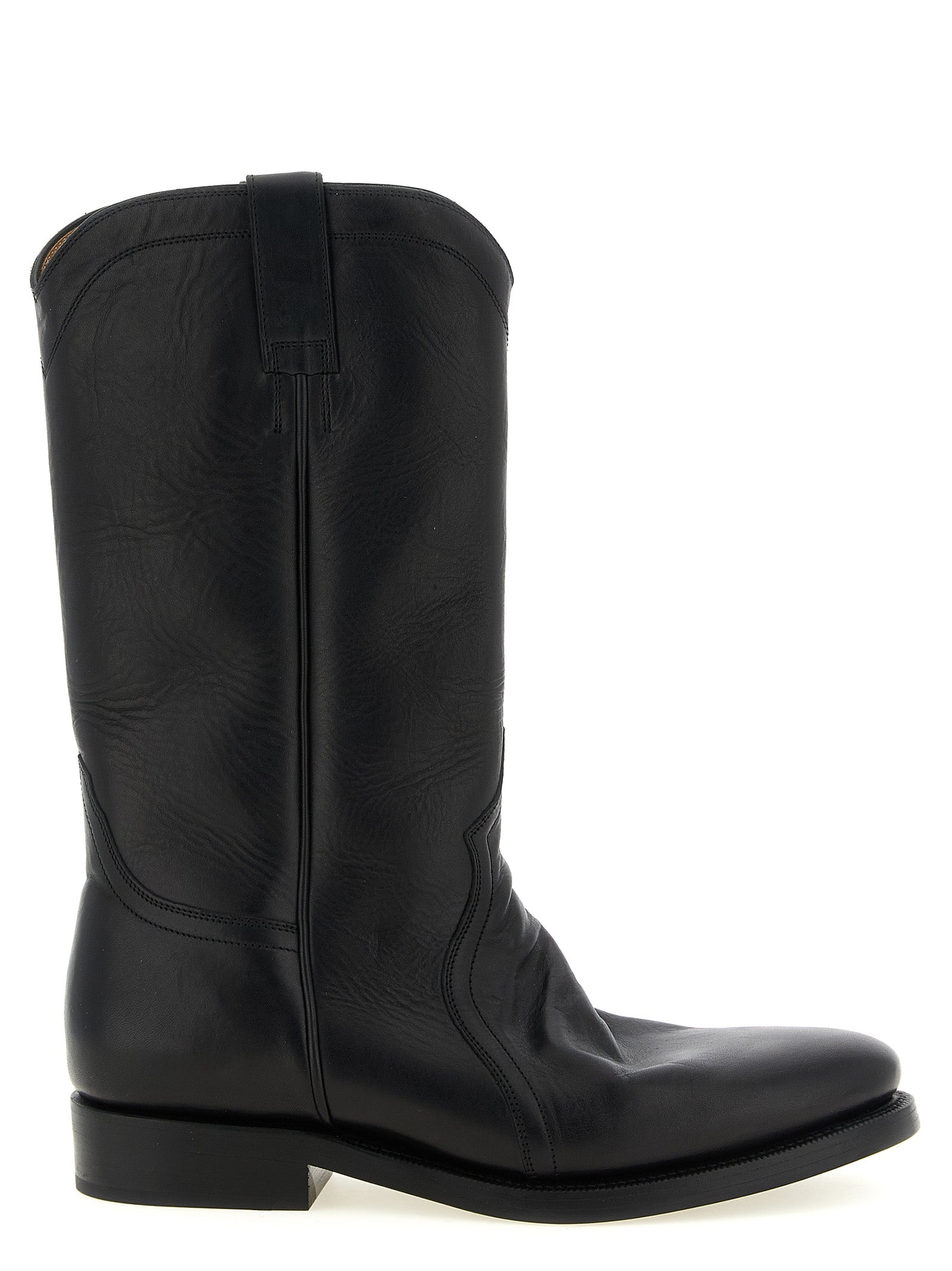 Jil Sander Black Calfskin Over The Knee Boots