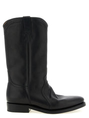 Jil Sander Black Calfskin Over The Knee Boots