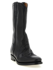 Jil Sander Black Calfskin Over The Knee Boots