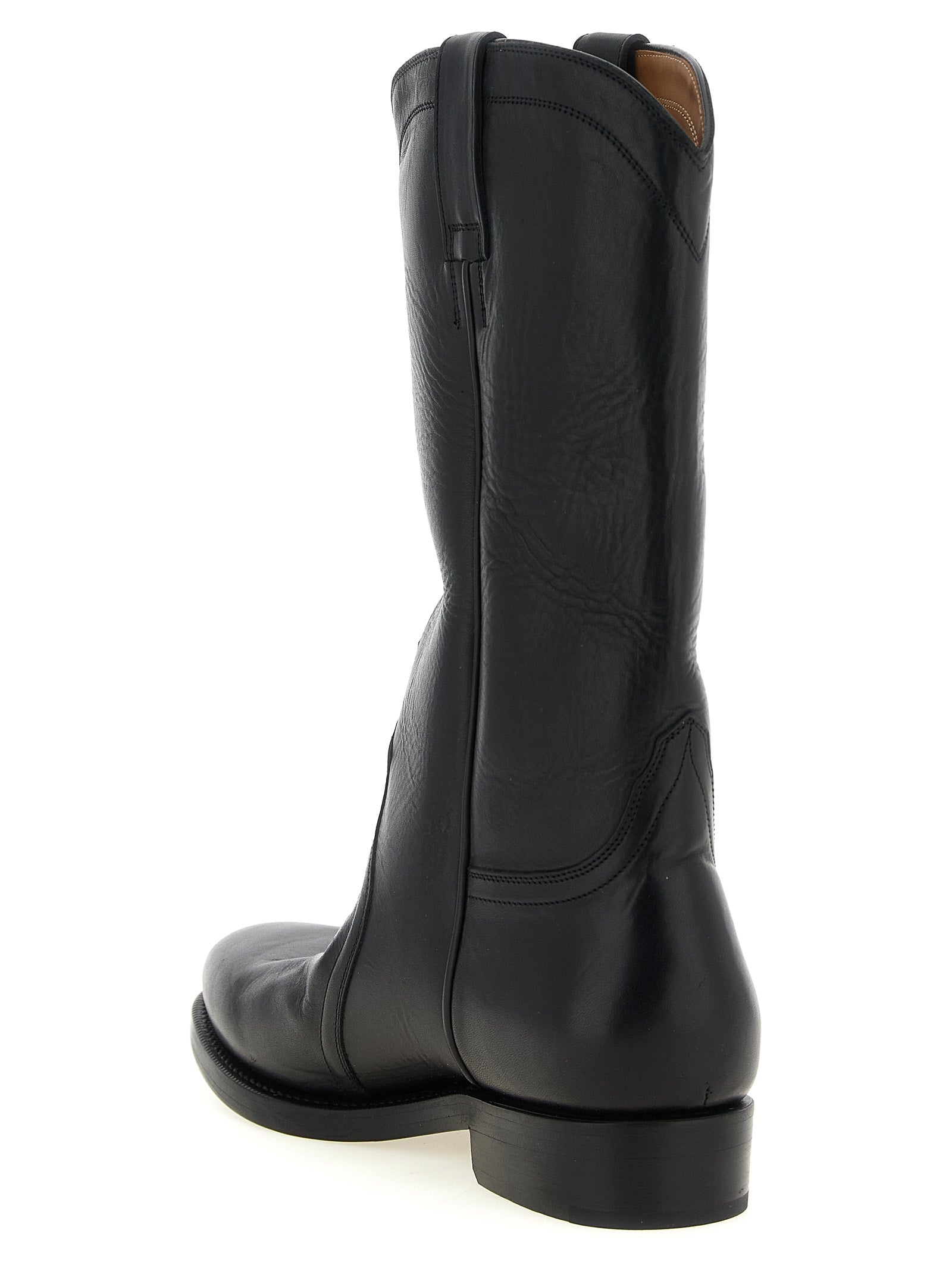 Jil Sander Black Calfskin Over The Knee Boots