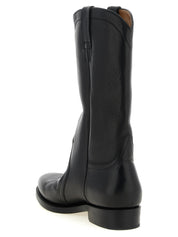 Jil Sander Black Calfskin Over The Knee Boots