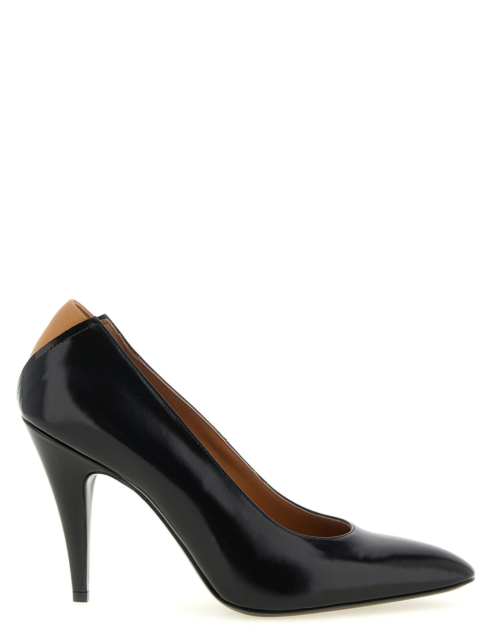 Jil Sander Black Calfskin High Heel Pumps
