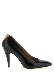 Jil Sander Black Calfskin High Heel Pumps