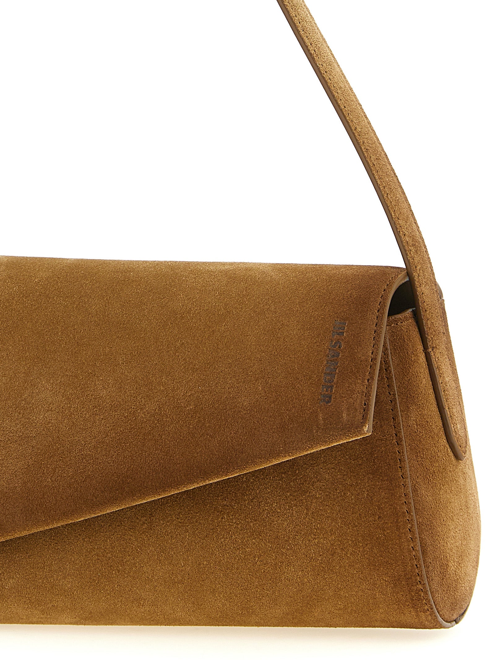 Jil Sander Brown Calfskin Shoulder Bags