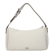 Karl Lagerfeld Gray Leather Shoulder Bag