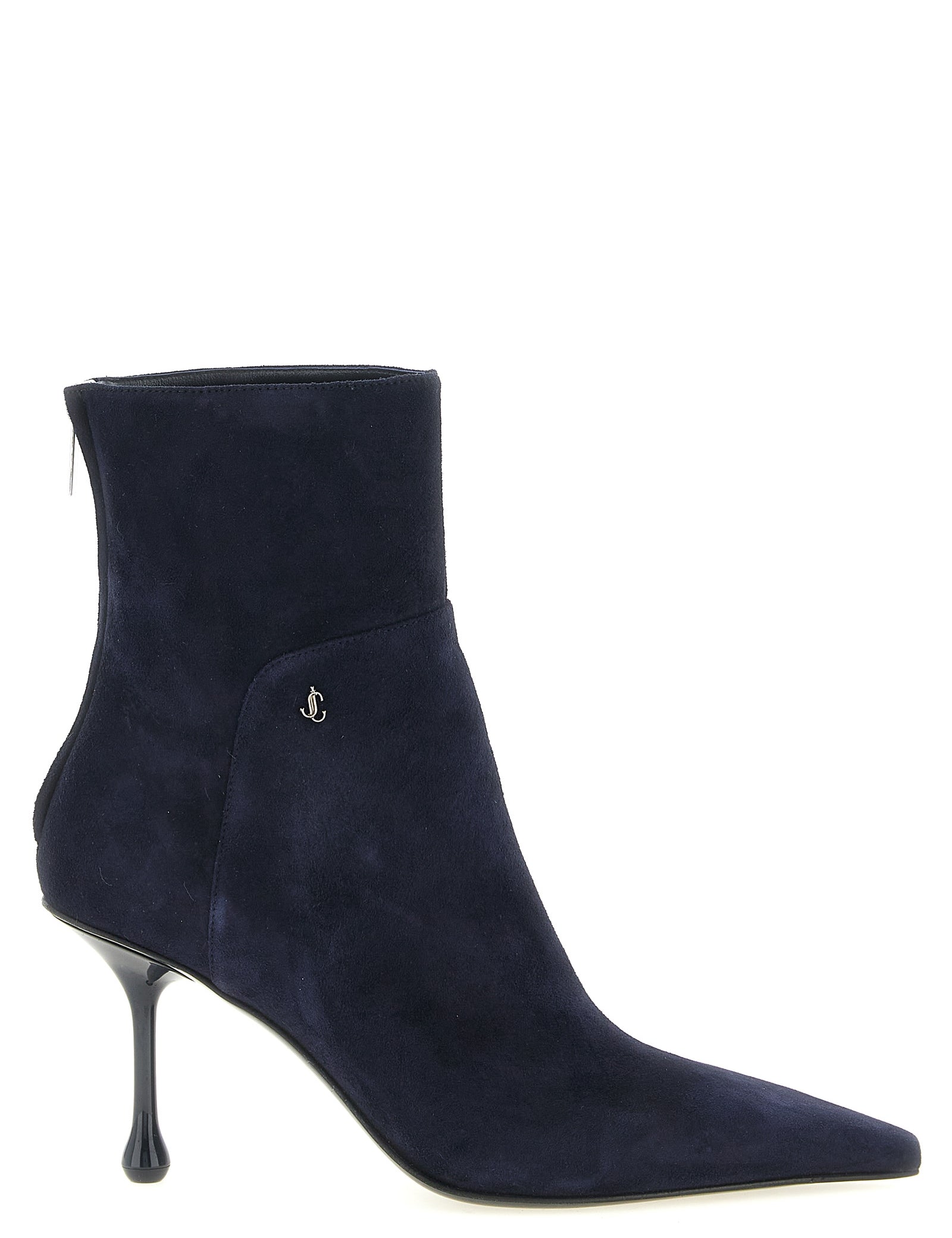 Jimmy Choo Navy Blue Suede Ankle Boots