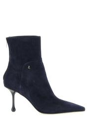 Jimmy Choo Navy Blue Suede Ankle Boots
