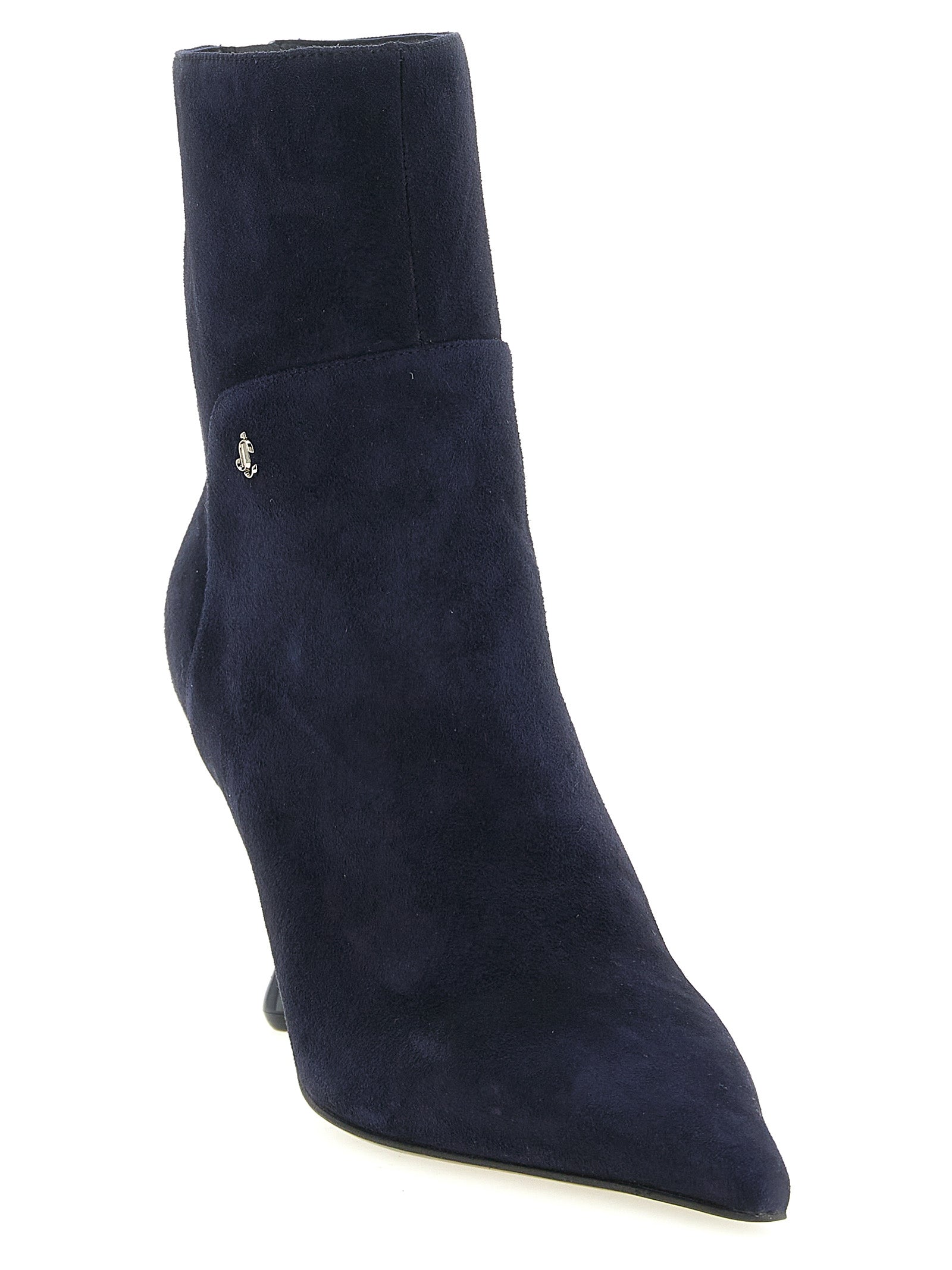 Jimmy Choo Navy Blue Suede Ankle Boots