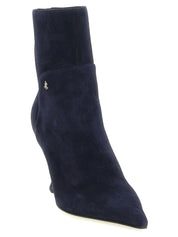 Jimmy Choo Navy Blue Suede Ankle Boots