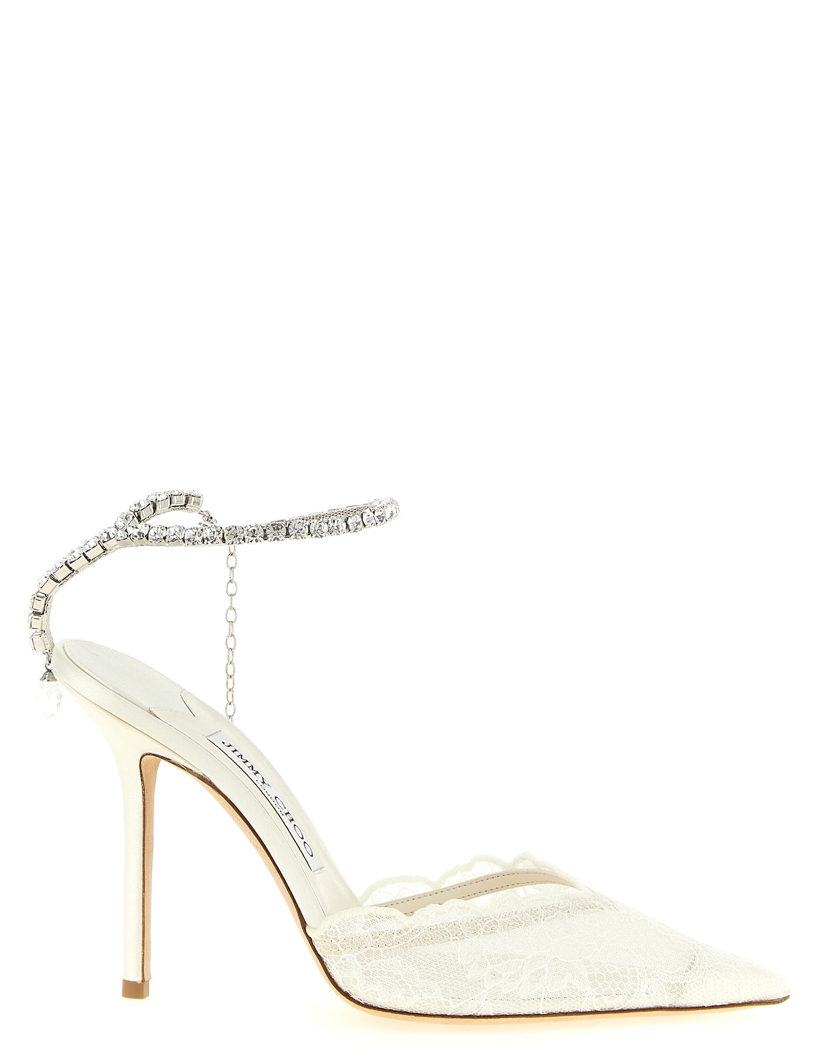 Jimmy Choo White Fabric Pumps