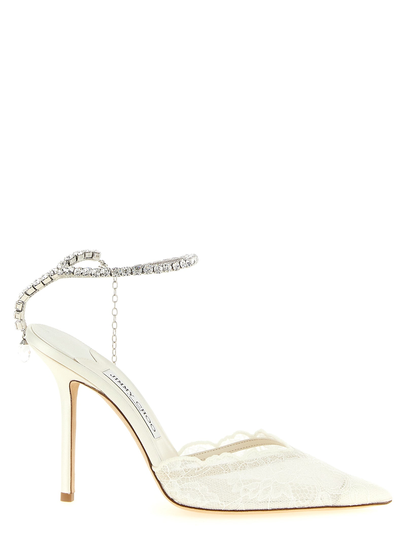 Jimmy Choo White Fabric Pumps