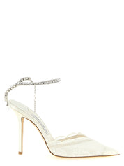 Jimmy Choo White Fabric Pumps