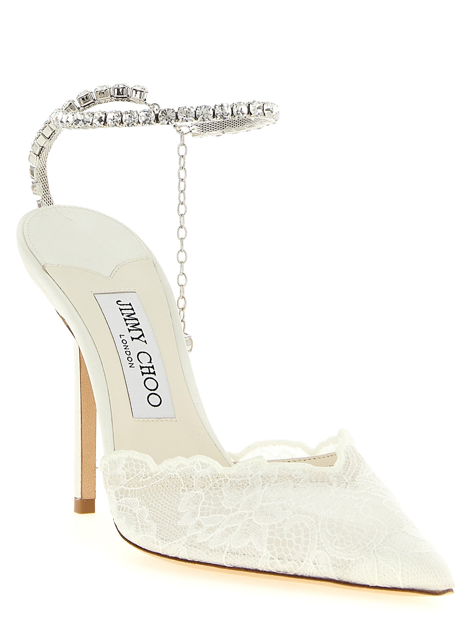 Jimmy Choo White Fabric Pumps
