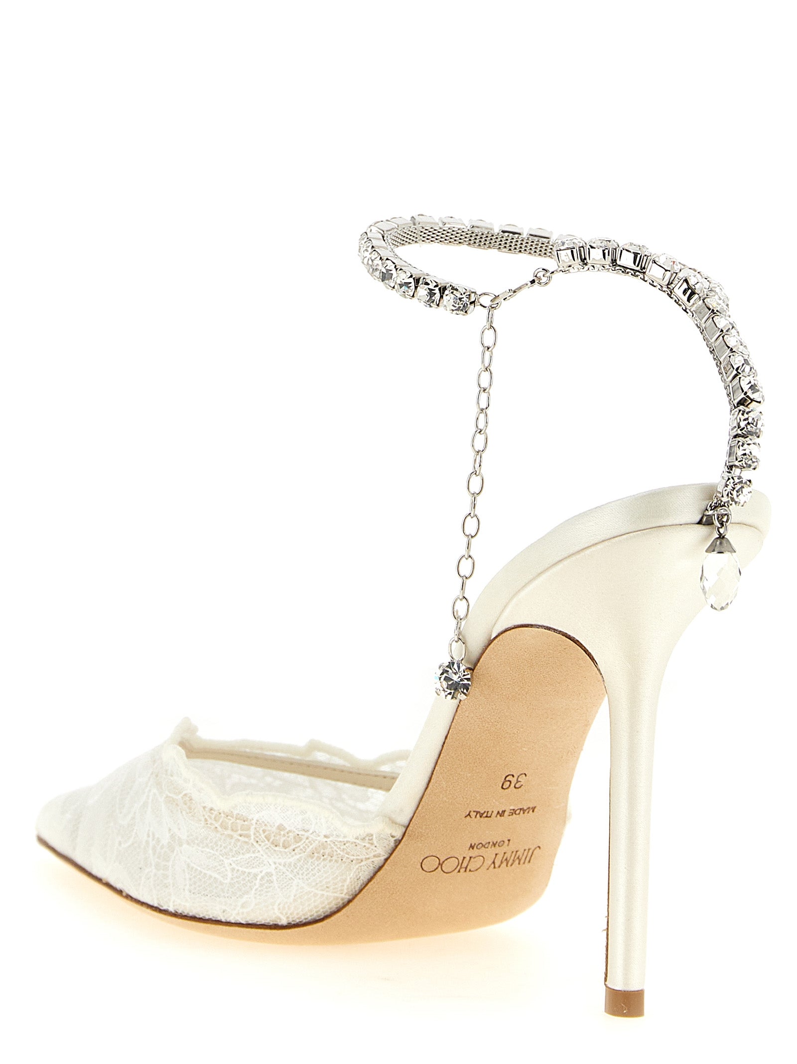 Jimmy Choo White Fabric Pumps