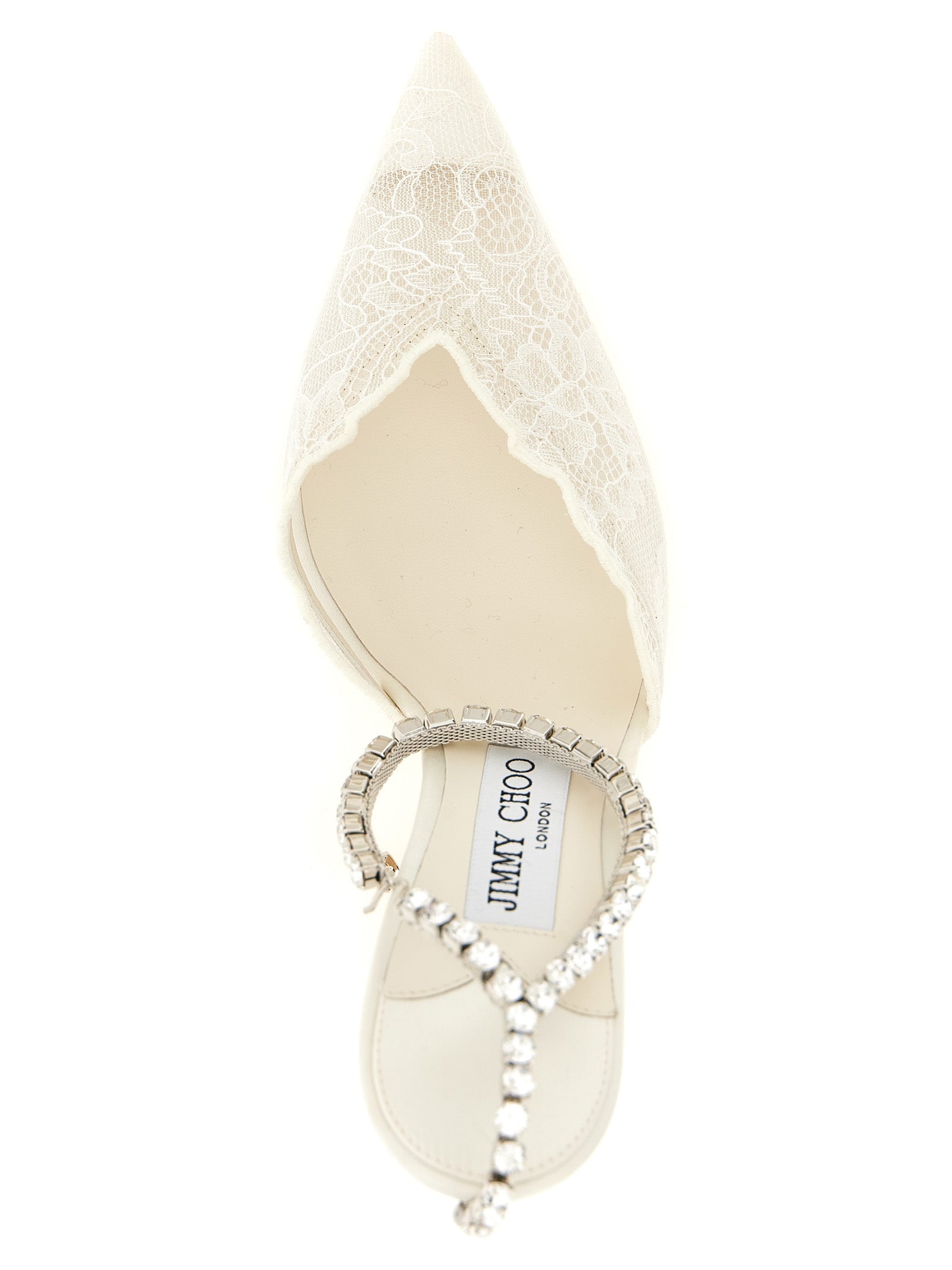 Jimmy Choo White Fabric Pumps