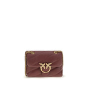 PINKO Bordeaux Calf Leather Crossbody Bag